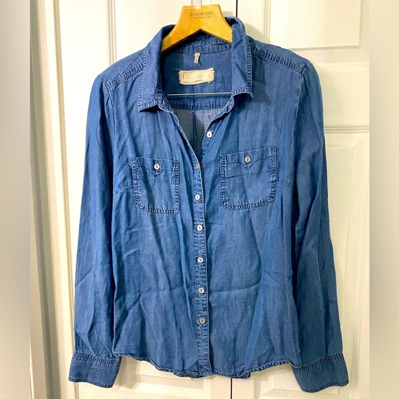 Denim button up long sleeve shirt - Picture 1 of 4